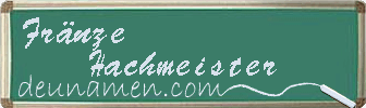 Fränze Hachmeister Visitenkarte